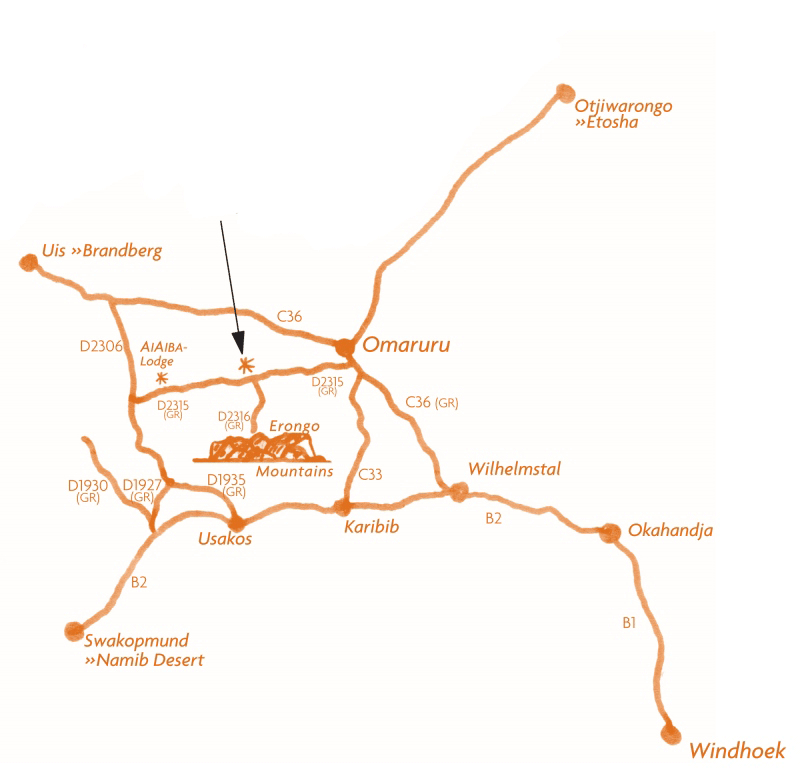 Karte Anreise Jagdfarm